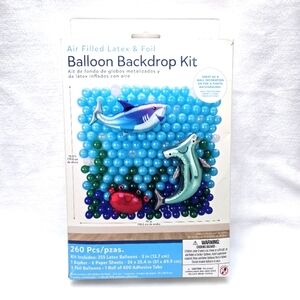 Air Filled Latex & Foil Under The Sea Balloon Backdrop Kit For Party